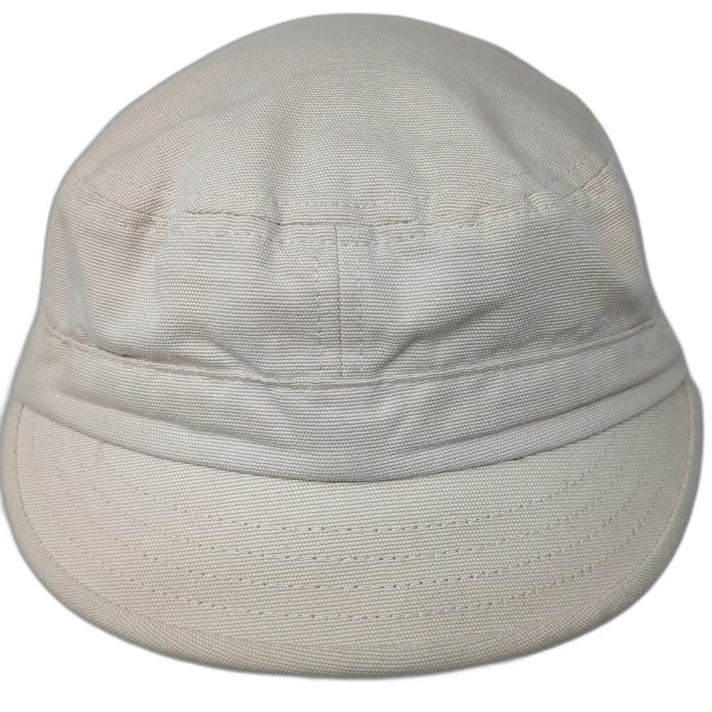 Old Navy Army Cap Beige XL Fitted Hat Pink Lining 100% Cotton Cadet Military